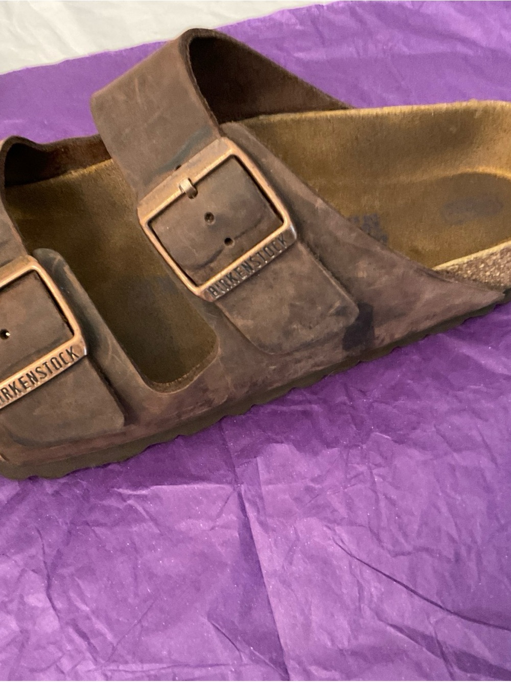 BIRKENSTOCK Arizona Soft Footbed Oiled Leather Habana Brown EUR 41 US W 10 M 8 - Picture 9 of 13